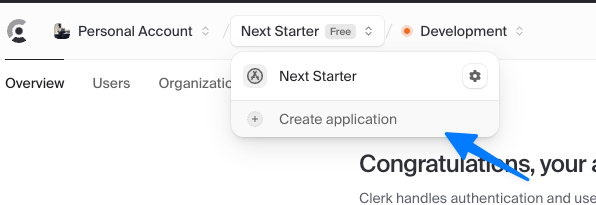 Create a new application